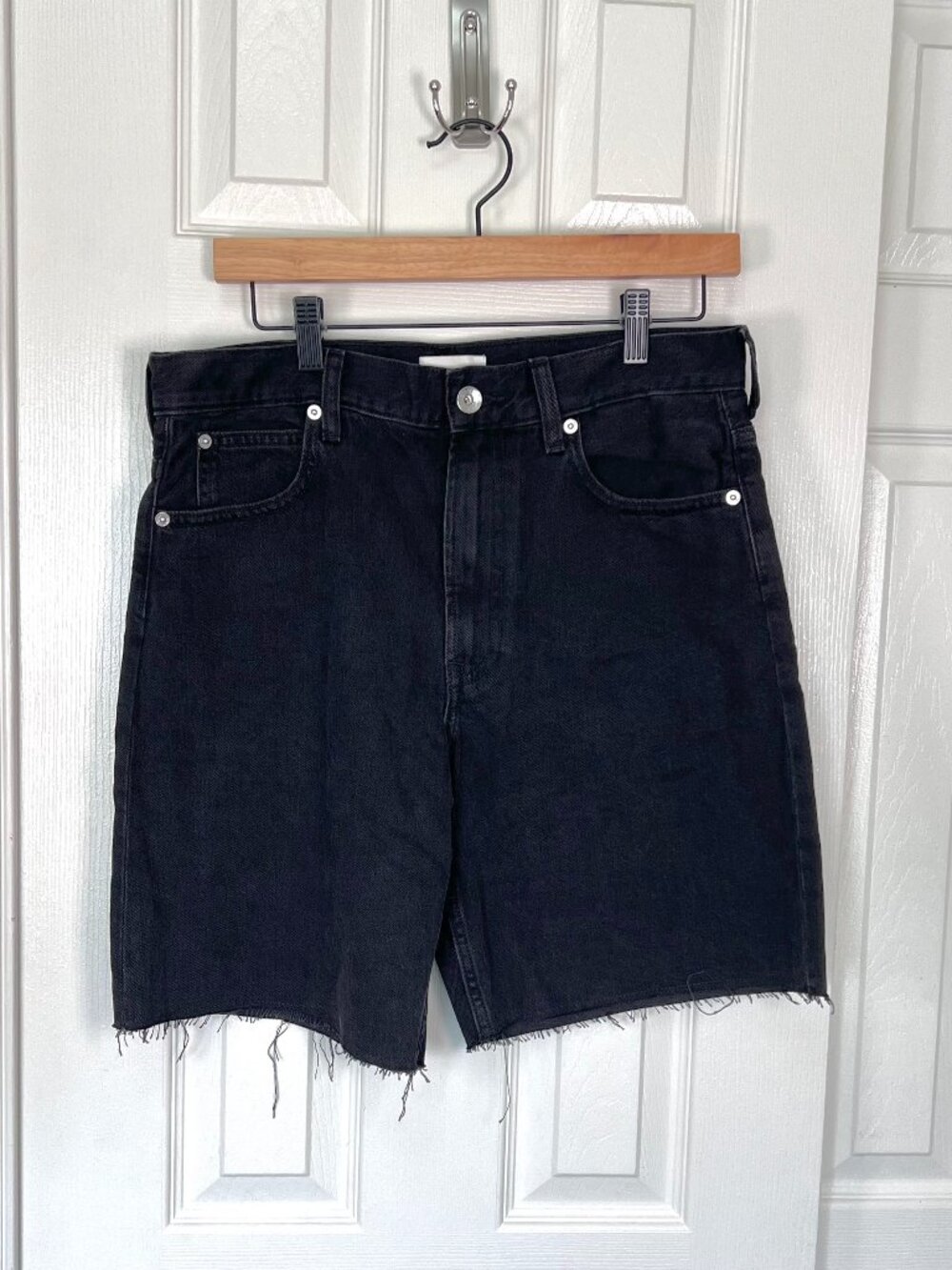 Everlane The OG Baggy Jean Short Washed Black Size 27 NWOT
